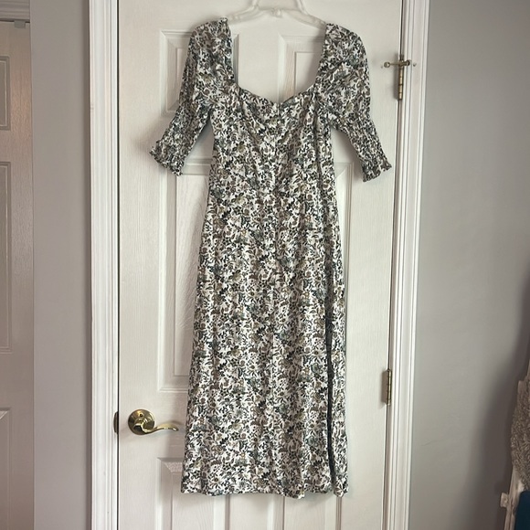 NWT Francesca’s Floral Print Long Dress With front Slit - Picture 5 of 7